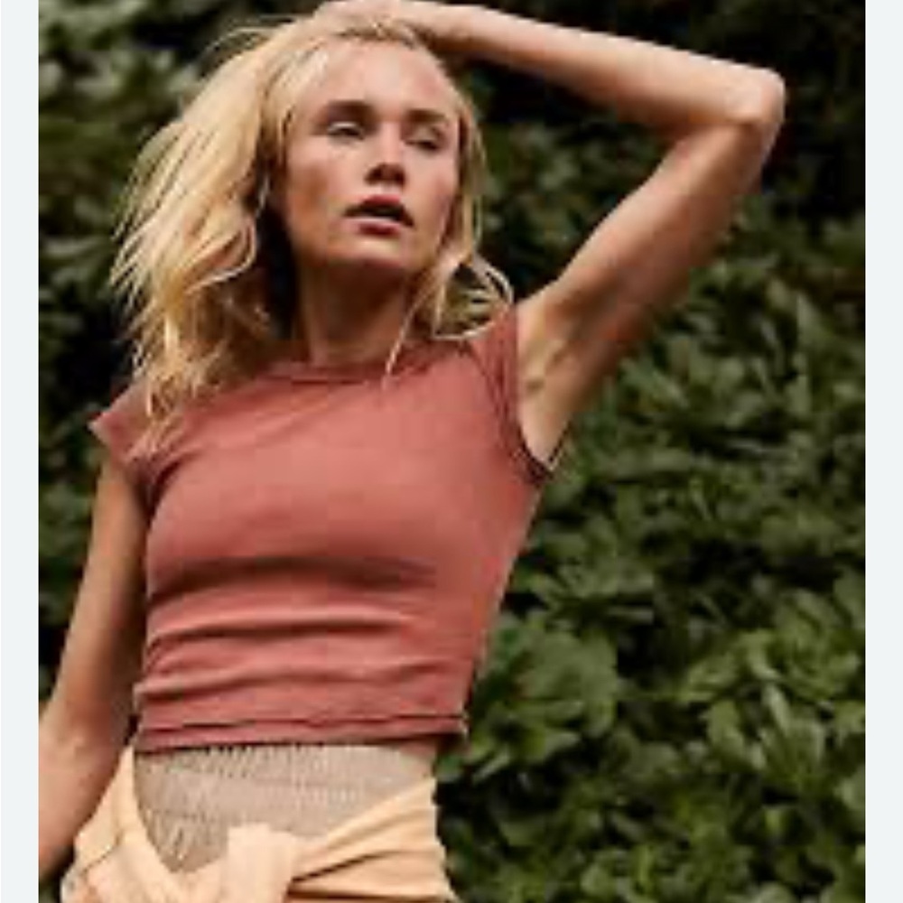 Free People Short Sleeve Baby Tee
